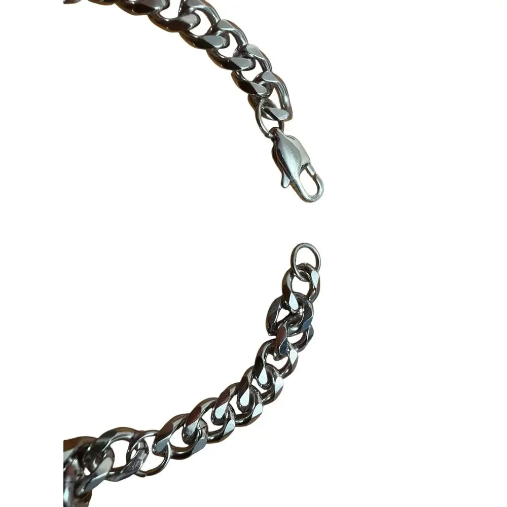 Viragil Men's Stainless Steel Cuban Chain Necklace for Little Brother W/ Box New